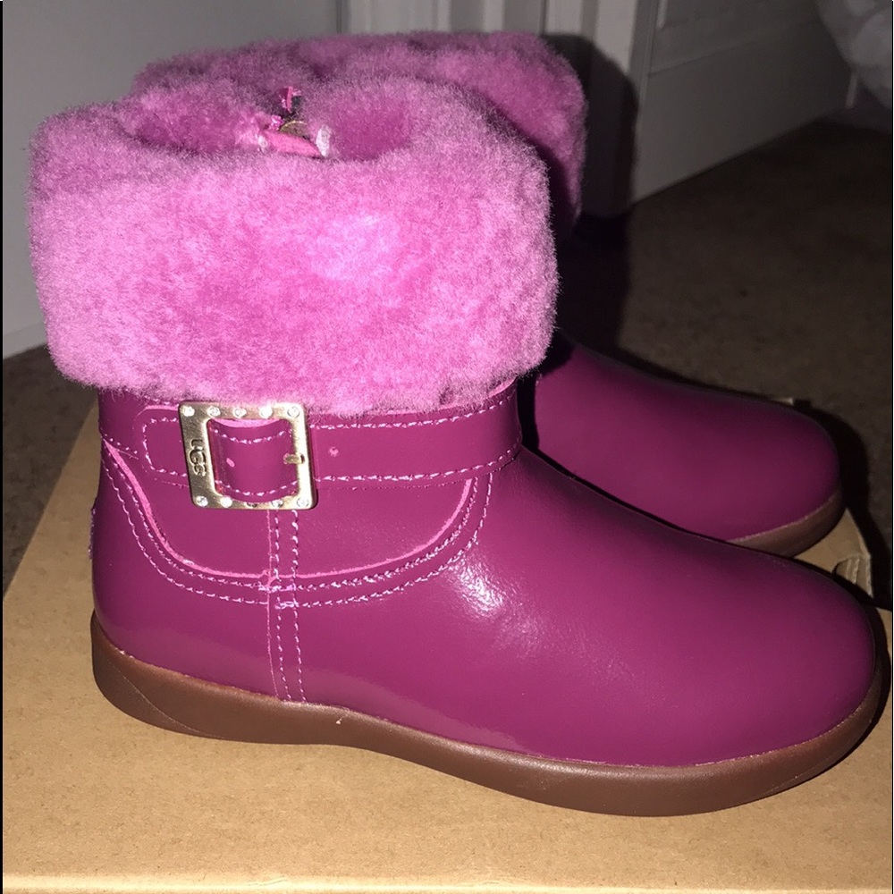 Kids ugg patent leather boots